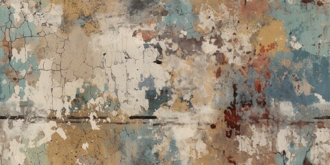 Seamless pattern of colorful paint, generative ai