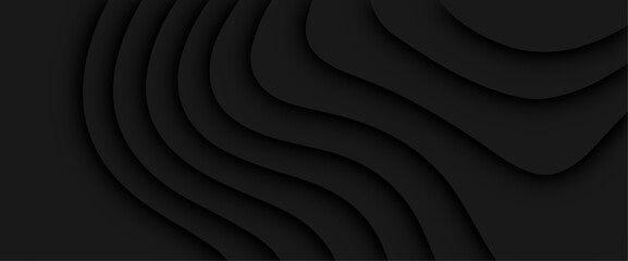 Abstract wave element for design. Stylized line background illustration. Wave with lines created using blend tool. Curved wavy line, smooth stripe.