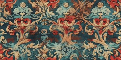 Seamless pattern of colorful paint, generative ai