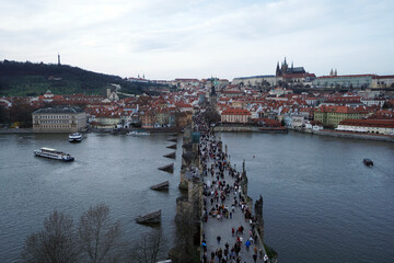 Fototapeta premium Beautiful city view of architecture in Old Town, Prague.