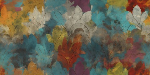 Seamless pattern of colorful paint, generative ai