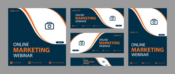 Business Podcast Social Media Post for Online Marketing Promotion Banner, Story and Web Internet Ads Flyer. social media kit design
