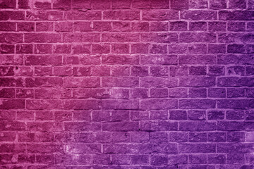 Fototapeta na wymiar レンガの壁_ピンクと紫