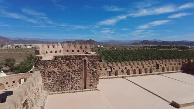 Hazm, Oman: Panoramic view of the Al-Hazm Fort in Oman in the middle east. 