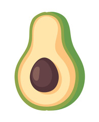 Fresh green avocado ripe