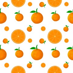 seamless background with oranges