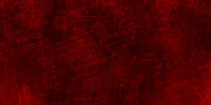 Grunge red black wall paint old rough vintage dirty surface illustration background for web and print