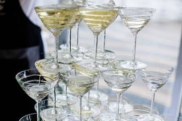 glasses of champagne