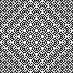 Black and white seamless pattern texture. Greyscale ornamental graphic design. Mosaic ornaments. Pattern template. Vector illustration. EPS10.