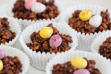 Easter Egg Chocolate Rice Crispy Cakes