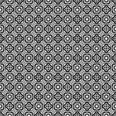 Black and white seamless pattern texture. Greyscale ornamental graphic design. Mosaic ornaments. Pattern template. Vector illustration. EPS10.