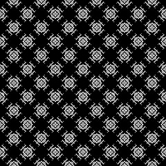Black and white seamless pattern texture. Greyscale ornamental graphic design. Mosaic ornaments. Pattern template. Vector illustration. EPS10.