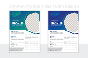 Medical Flyer Corporate Healthcare Flyer Template Organic & Geometric shape