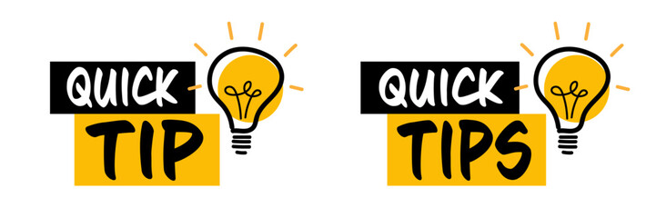 Quick tip, Quick tips on speech bubble