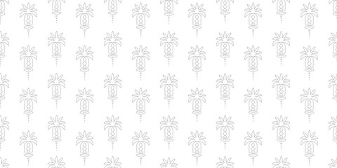 tropical pineapple pattern seamless vector on white background for background, wallpaper, surface design, textile and fabric
