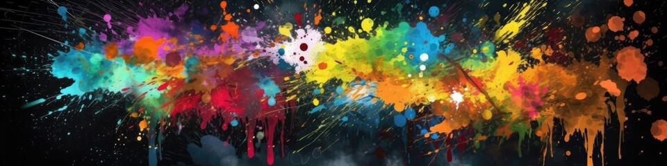 Beautiful Paint Splatters Texture Background. Generative AI