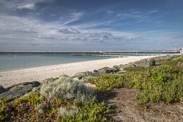 Fototapeta na wymiar Busselton beach and jetty, Western Australia, Australia