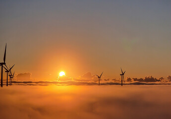Renewable energy in sunrise