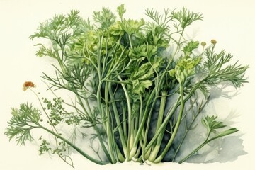 fresh broccoli on a clean white background. Generative AI