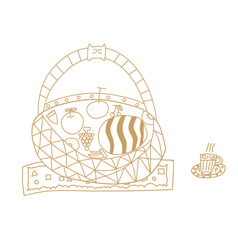 illustration of a background with fruit