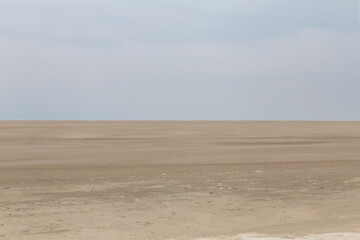 Dune landscape at low tide in St. Peter-Ording, North Friesland, Schleswig-Holstein, Germany, Europe