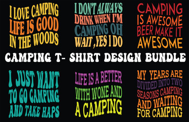 CAMPING T SHIRT DESIGN BUNDLE , CAMPING T SHIRT ,  T SHIRT DESIGN ,