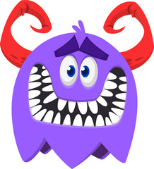 Funny cartoon monster. Vector monster illustration