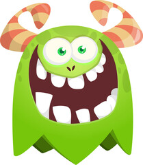 Funny cartoon monster. Vector monster illustration