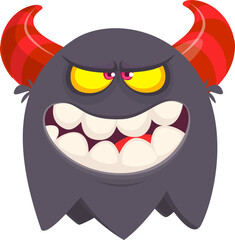 Funny cartoon monster. Vector monster illustration