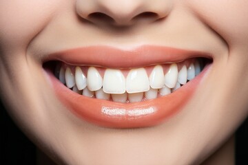 Obraz premium Bright Smile with Teeth Whitening, Generative AI