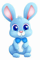 Fototapeta na wymiar cute easter bunny with a bow tie