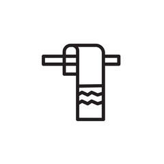 Cloth Fabric Towel Outline Icon