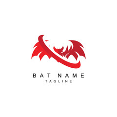 night animal halloween bat logo vector symbol