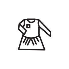 Cotton Dress Cloth Outline Icon