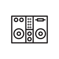 Disco Dj Music Outline Icon