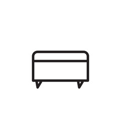 Fabric Pouffe Seat Outline Icon