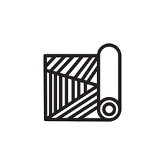 Fabric Knit Sewing Outline Icon