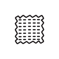 Fabric Swatch Textile Outline Icon