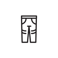 Fabric Fashion Jeans Outline Icon