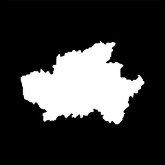Braga Map, District of Portugal. Vector Illustration.