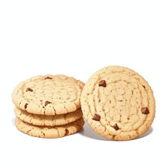 cookies on a white background, Generative AI