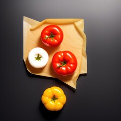 tomatoes on table, Generative AI