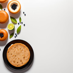 food isolated on white background, Generative AI
