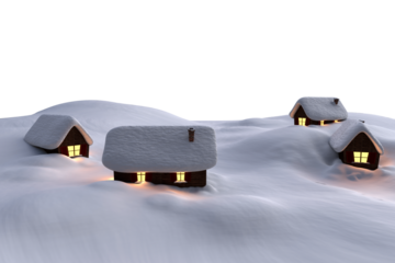 Snow covered village