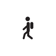 Fototapeta na wymiar people carrying backpacks icon design