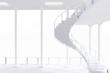 Digitally generated image of steps and staircase 