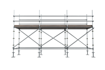 3d image of gray scaffolding with cross shapes
