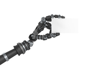 Cropped image of metallic robotic hand