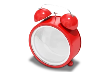 Foto op Canvas Digitally generated image of blank red clock © vectorfusionart