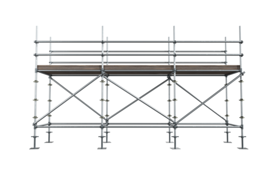 3d image of gray scaffolding with cross shapes